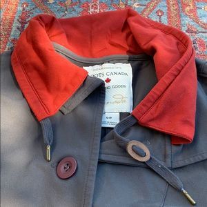 Roots Canada large button Jersey Jacket
